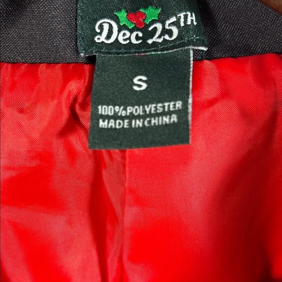 Festive Black Blazer with Holiday Lights - Picture 2 of 8